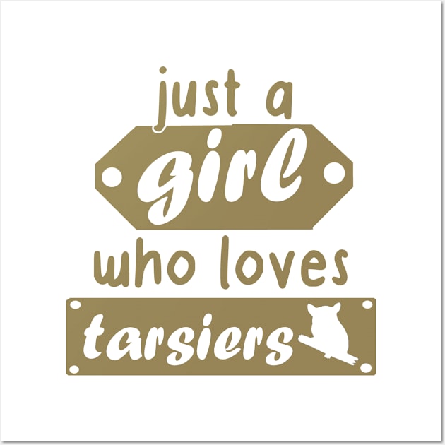 Girls who loves tarsiers women sweet maki monkeys Wall Art by FindYourFavouriteDesign